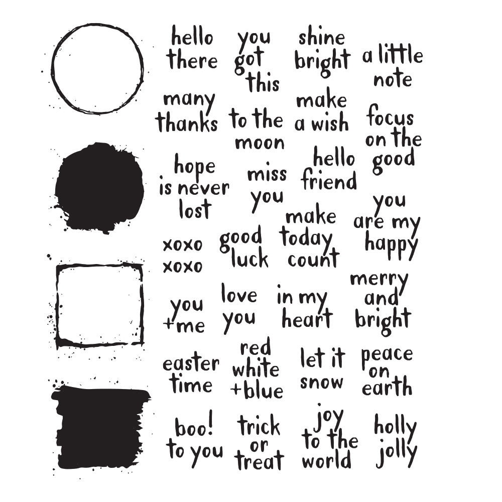 Tim Holtz Cling Rubber Stamps Note Quotes CMS463