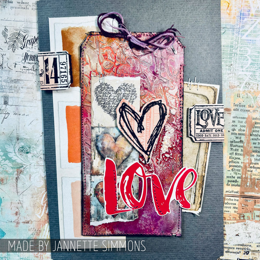 Tim Holtz Cling Rubber Stamps Odds and Ends cms100 love
