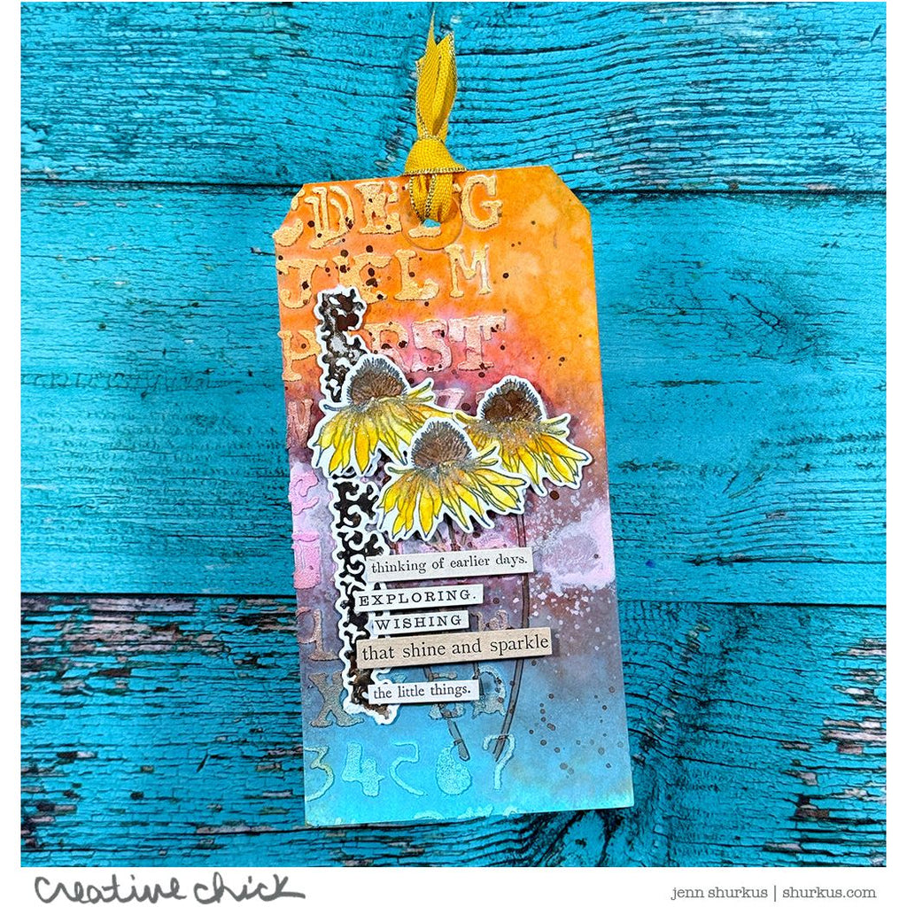 Tim Holtz Cling Rubber Stamps Ornate Trims cms326 rainbow