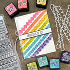 Tim Holtz Cling Rubber Stamps Ornate Trims cms326 thinking of you