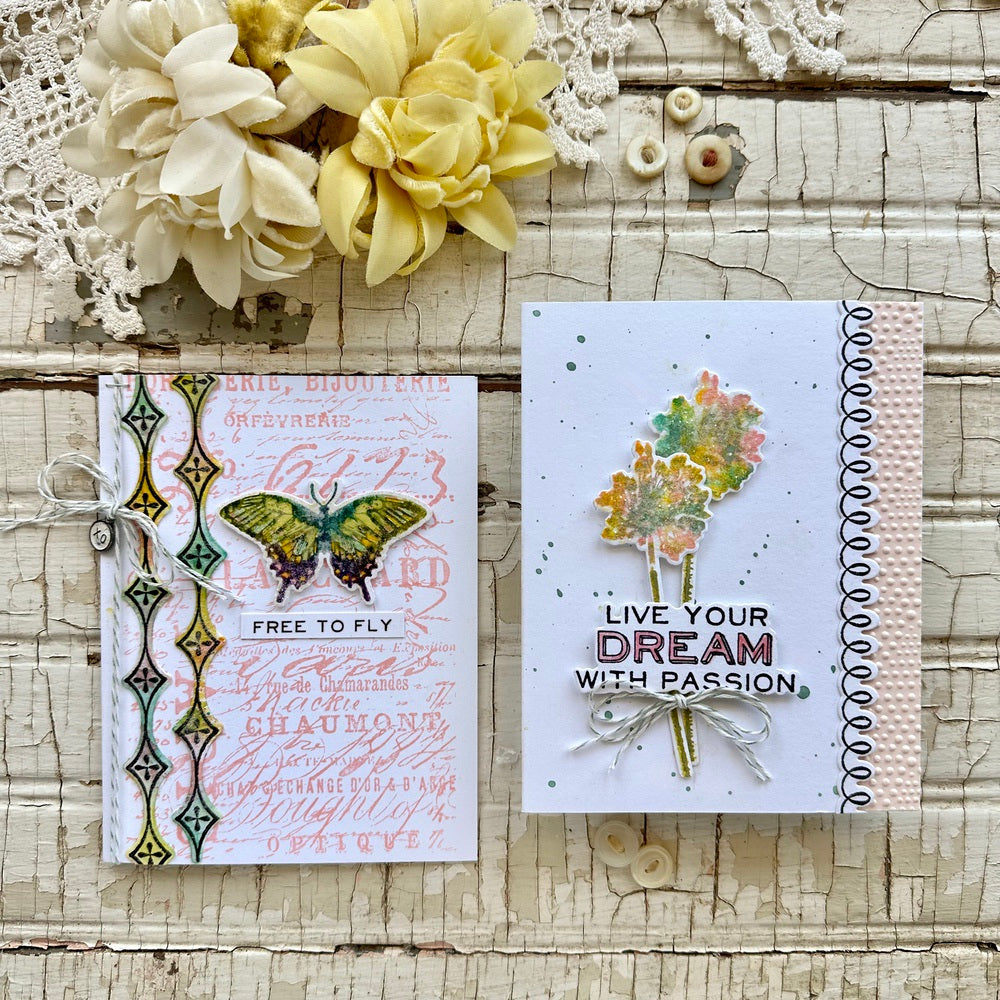 Tim Holtz Cling Rubber Stamps Ornate Trims cms326 two