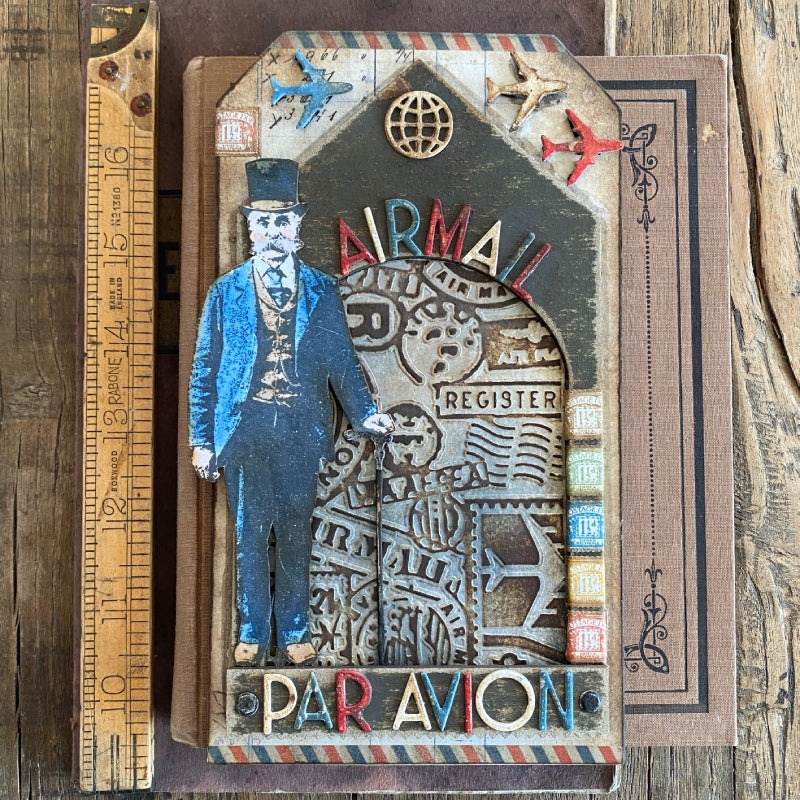 Tim Holtz Cling Rubber Stamps PARIS TO LONDON cms160 airmail | color-code:ALT01
