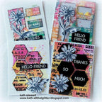 Tim Holtz Cling Rubber Stamps PATCHWORK PIECES CMS270 thanks