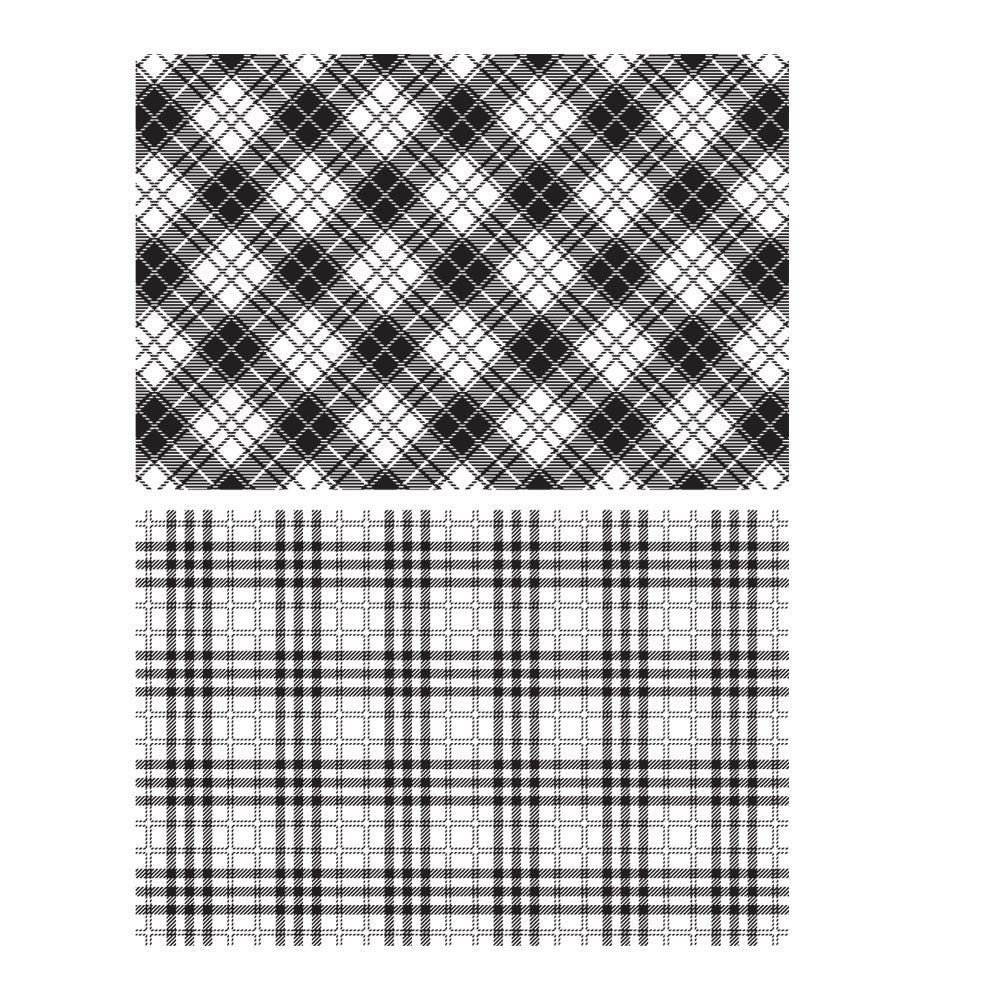 Tim Holtz Cling Rubber Stamps PERFECT PLAIDS CMS383