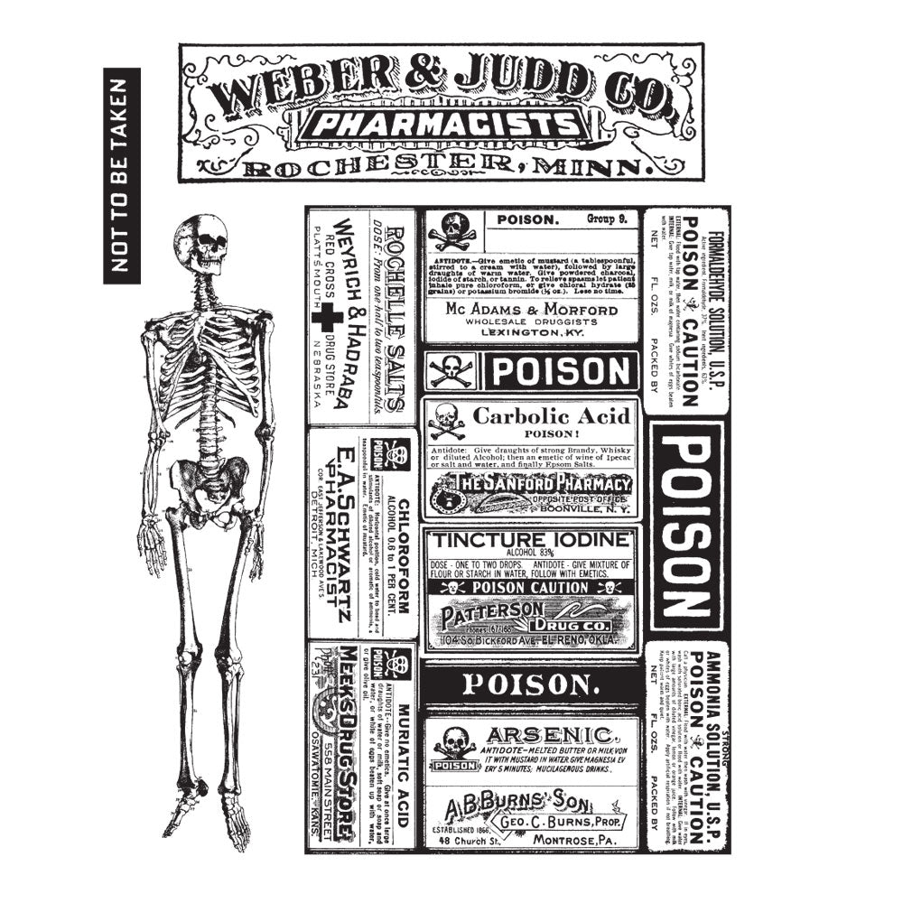 Tim Holtz Cling Rubber Stamps POISONOUS CMS171