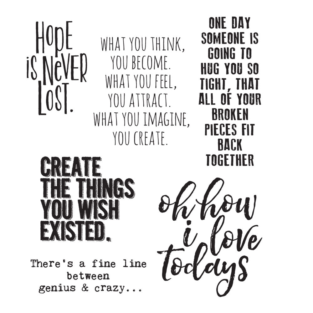 Tim Holtz Cling Rubber Stamps PONDERINGS CMS252