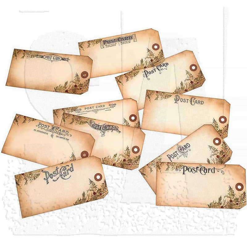 Tim Holtz Cling Rubber Stamps POSTCARDS cms099 tags