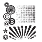 Tim Holtz Cling Rubber Stamps PSYCHEDELIC GRUNGE CMS056