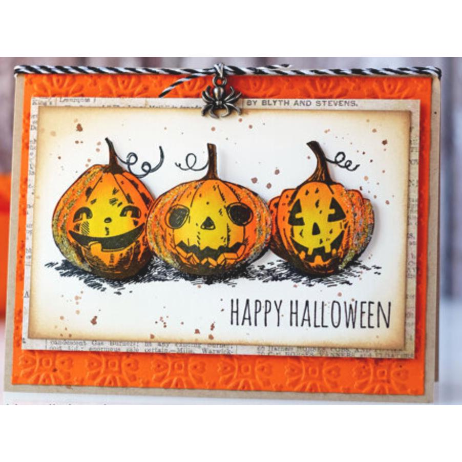 Tim Holtz Cling Rubber Stamps PUMPKINHEAD CMS309 halloween