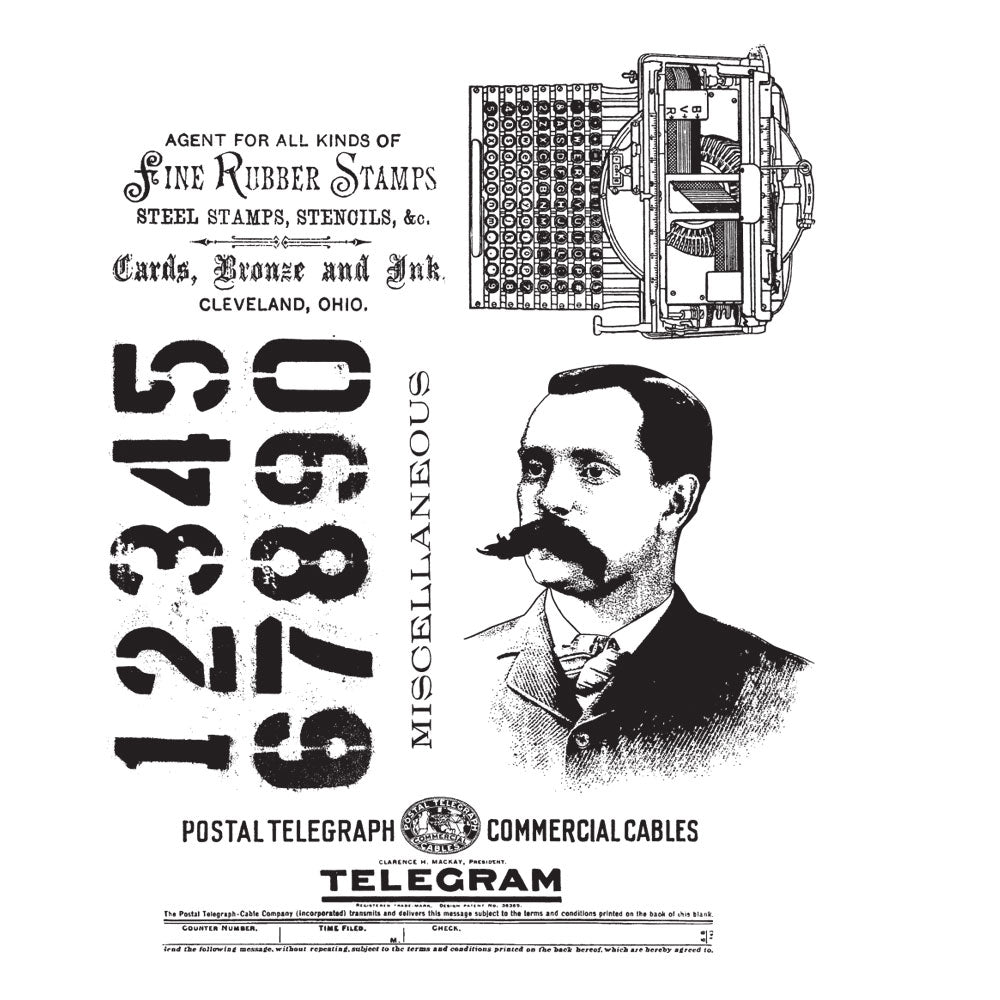 Tim Holtz Cling Rubber Stamps PURVEYOR cms187