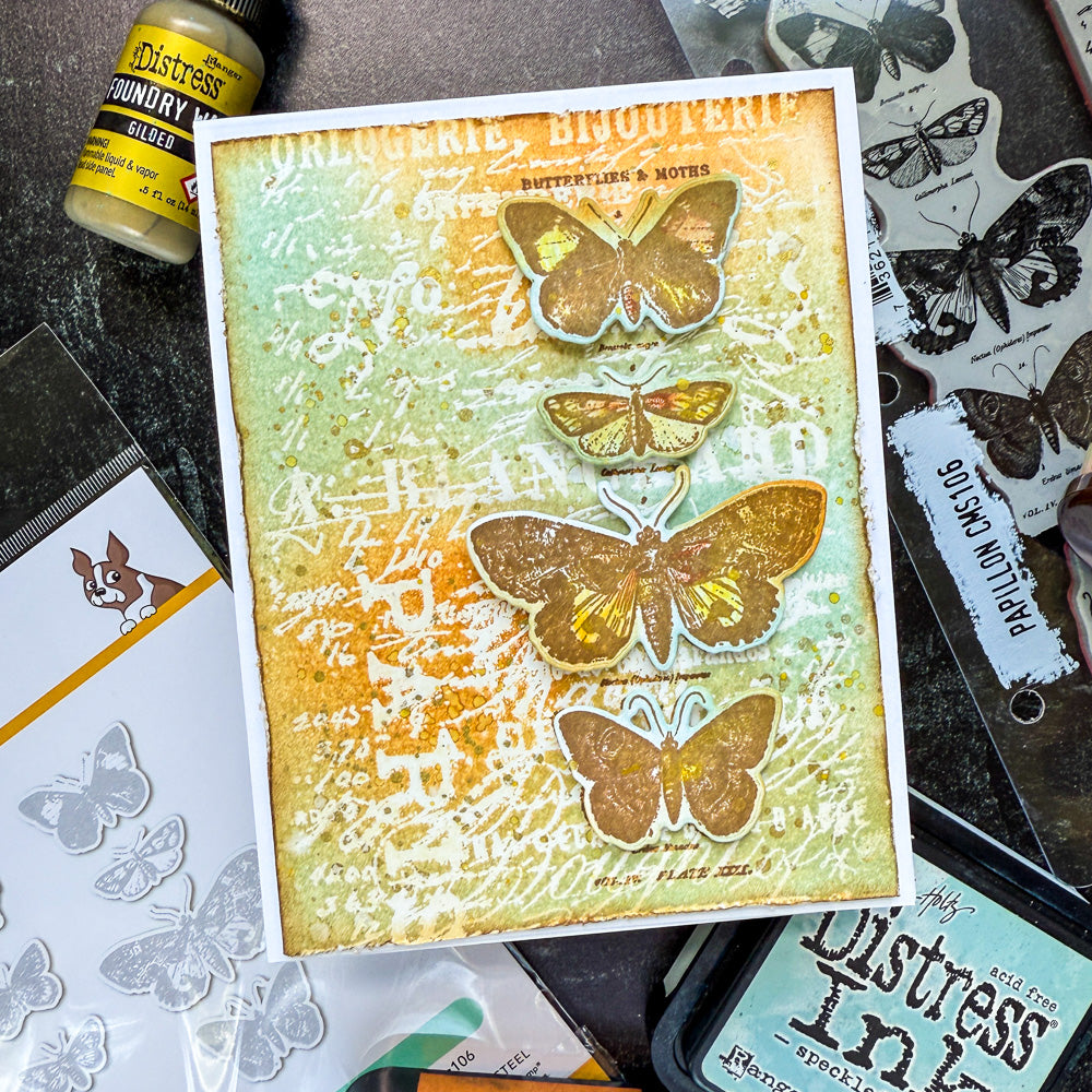 Tim Holtz Cling Rubber Stamps Papillon cms106 CB
