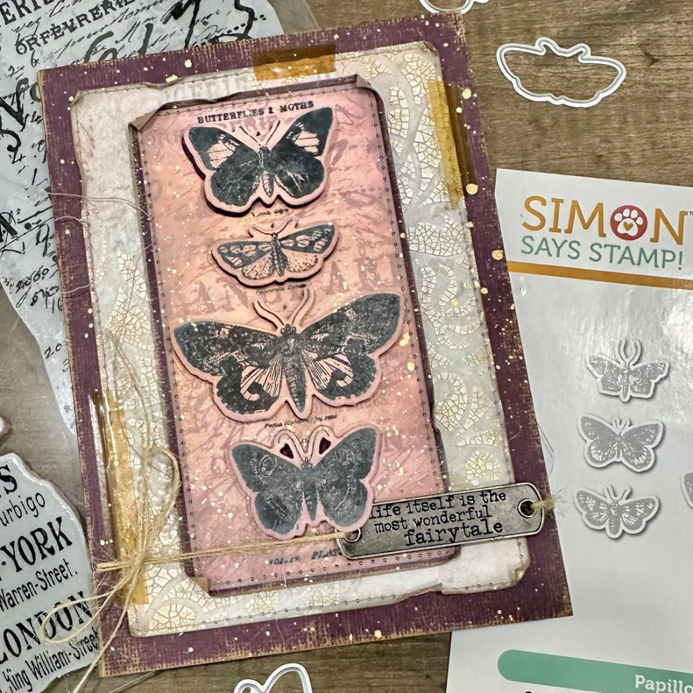 Tim Holtz Cling Rubber Stamps Papillon cms106 fairytale