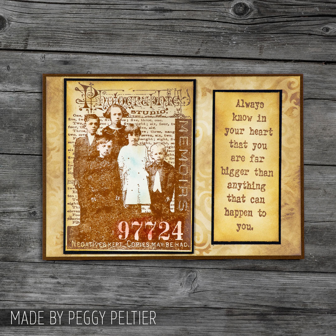 Tim Holtz Cling Rubber Stamps Photo Studio cms013 little kids card peggy peltier
