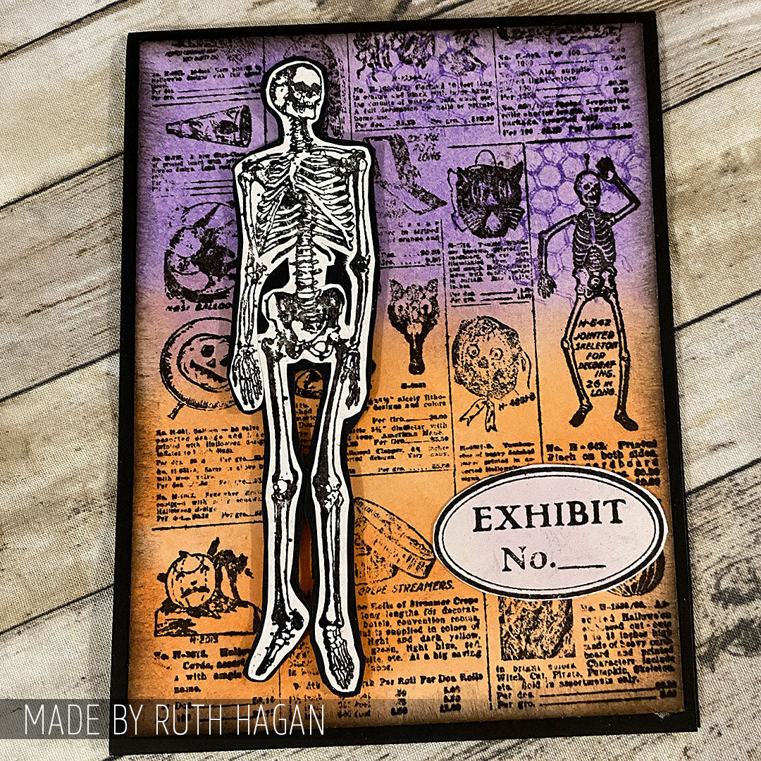Tim Holtz Cling Rubber Stamps Poisonous CMS171 skeleton spooky card ruth hagan