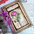 Tim Holtz Cling Rubber Stamps Postcards cms099 flower