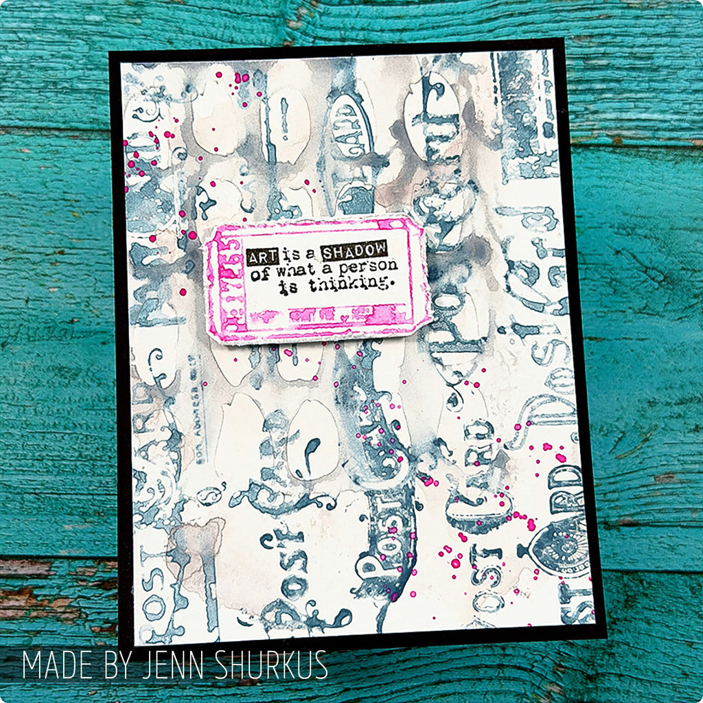 Tim Holtz Cling Rubber Stamps Postcards cms099 ticket