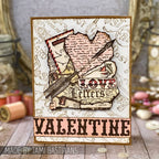 Tim Holtz Cling Rubber Stamps Postcards cms099 valentine