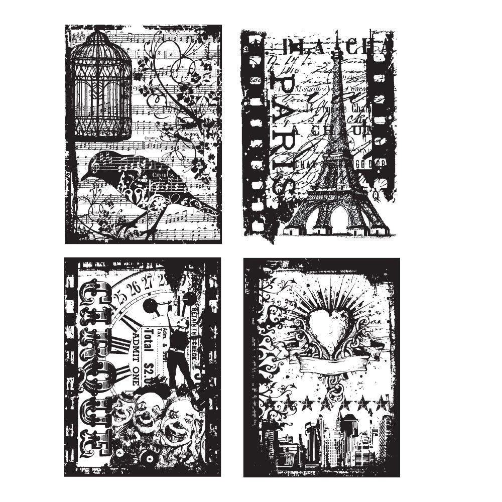 Tim Holtz Cling Rubber Stamps RANDOM GATHERINGS CMS076