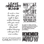 Tim Holtz Cling Rubber Stamps RANDOM QUOTES cms182
