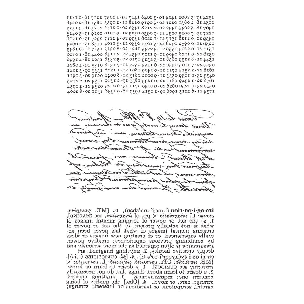 Tim Holtz Cling Rubber Stamps REFLECTIONS CMS111