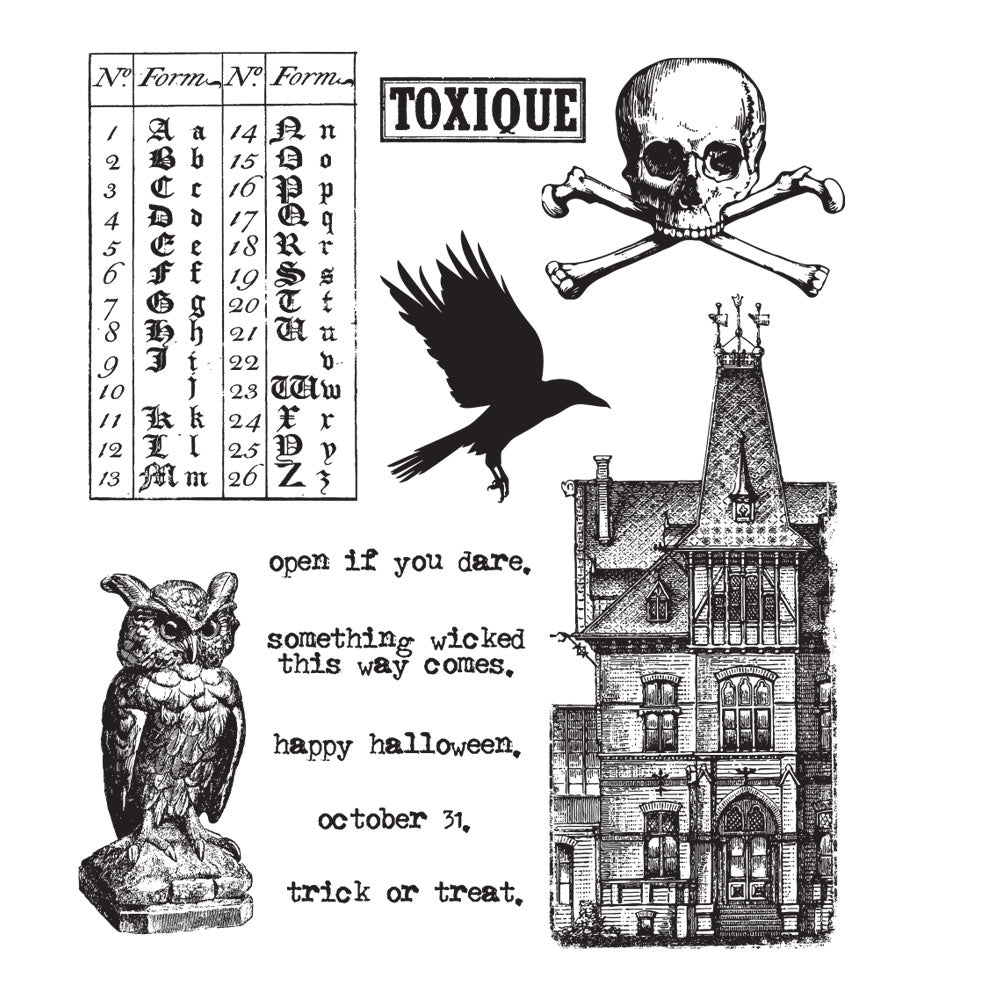 Tim Holtz Cling Rubber Stamps REGIONS BEYOND CMS274