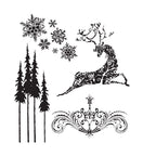 Tim Holtz Cling Rubber Stamps REINDEER FLIGHT CMS052