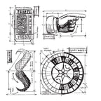 Tim Holtz Cling Rubber Stamps RINGMASTER BLUEPRINT CMS151