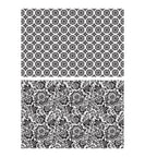 Tim Holtz Cling Rubber Stamps ROSETTE and FLORET CMS279