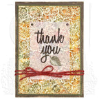 Tim Holtz Cling Rubber Stamps ROSETTE and FLORET CMS279 thank you