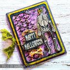 Tim Holtz Cling Rubber Stamps Retro Halloween cms092 bats