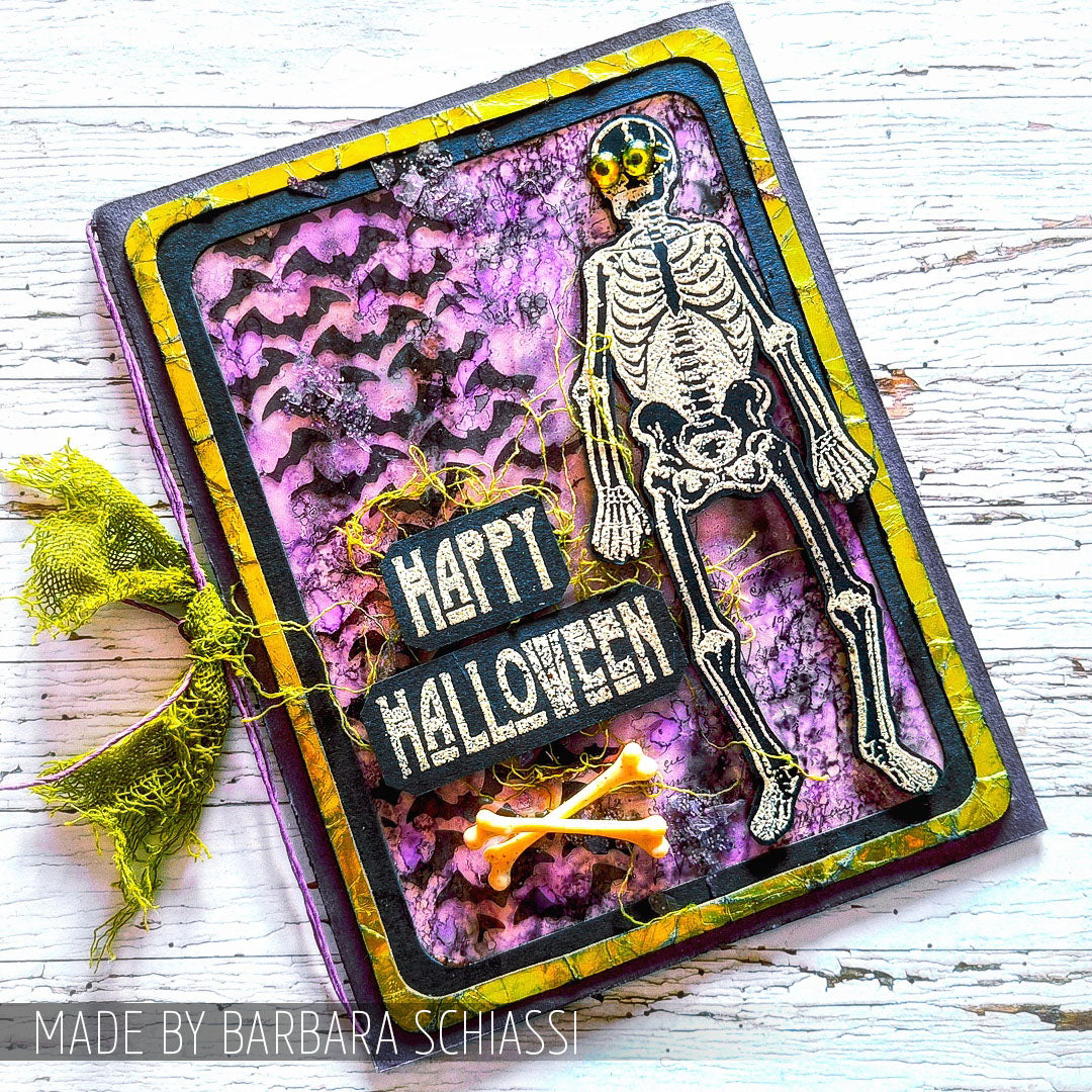 Tim Holtz Cling Rubber Stamps Retro Halloween cms092 bats