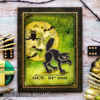 Tim Holtz Cling Rubber Stamps Retro Halloween cms092 cat