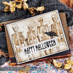 Tim Holtz Cling Rubber Stamps Retro Halloween cms092 sepia