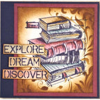 Tim Holtz Cling Rubber Stamps SCHOOLHOUSE BLUEPRINT CMS230 books