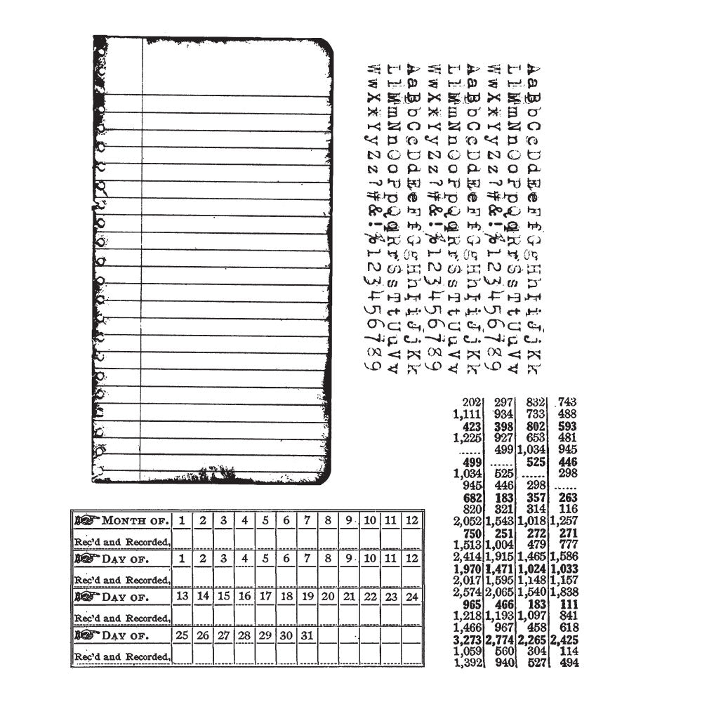 Tim Holtz Cling Rubber Stamps SCHOOL DESK CMS057