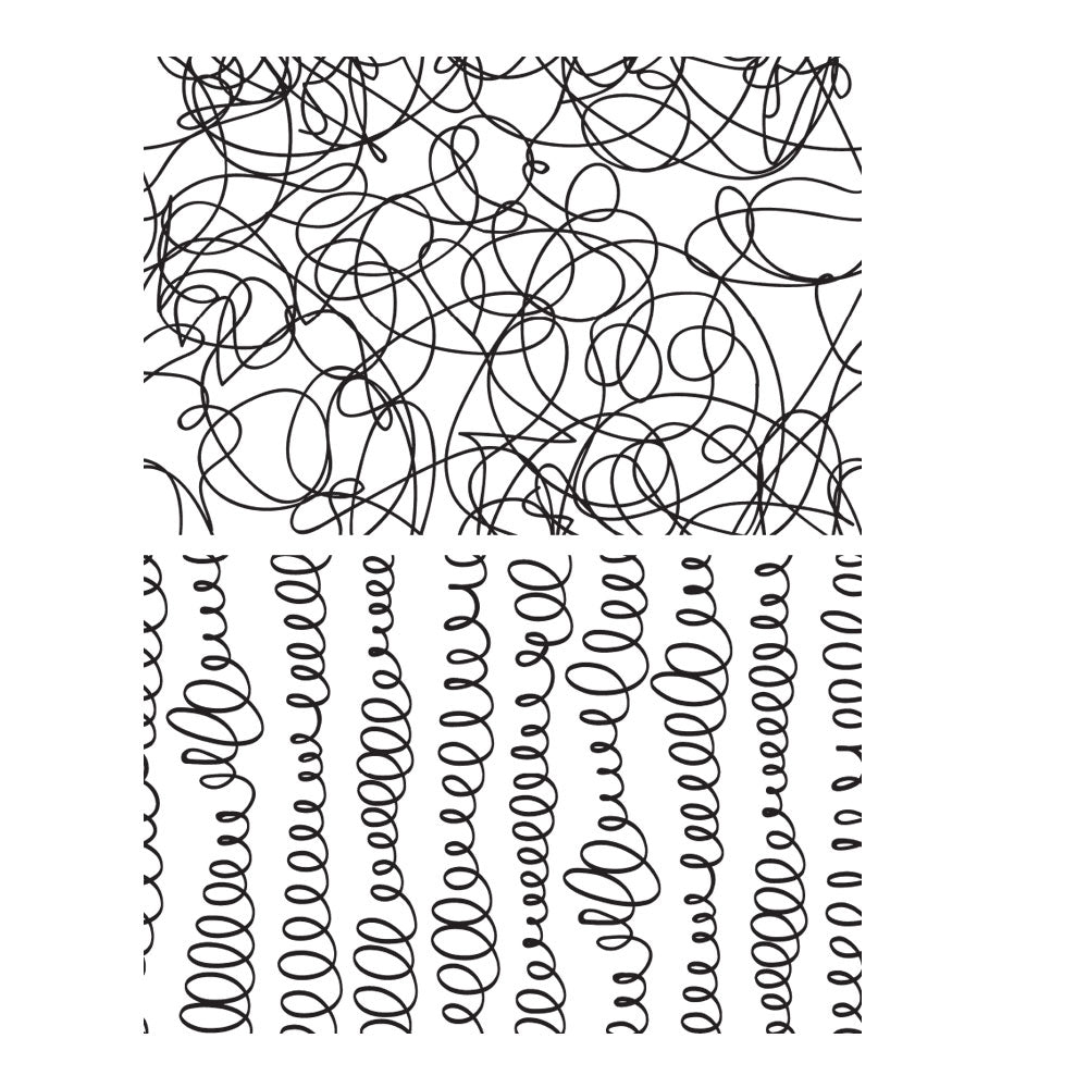 Tim Holtz Cling Rubber Stamps SCRIBBLES AND SPIRALS CMS296