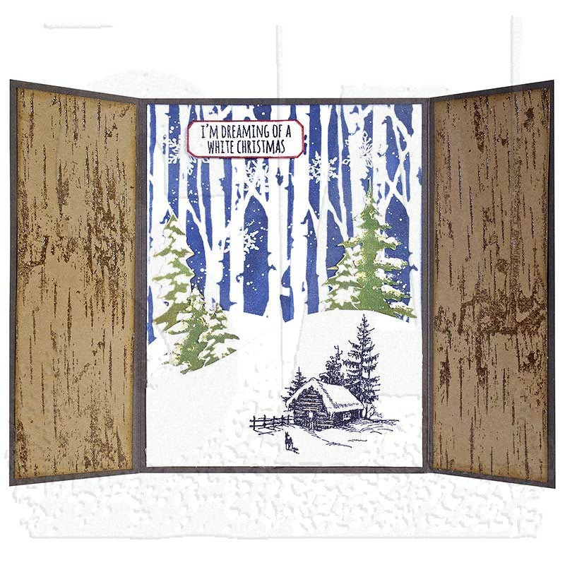 Tim Holtz Cling Rubber Stamps SCRIBBLE WOODLAND CMS282 woods