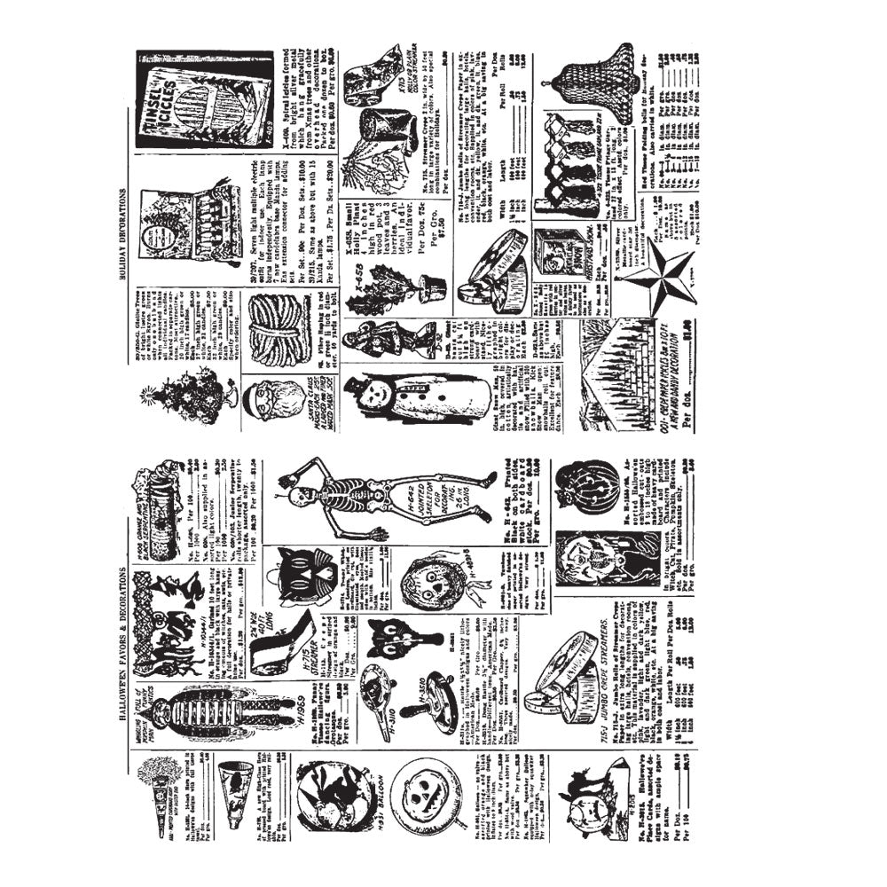 Tim Holtz Cling Rubber Stamps SEASONAL CATALOG 1 cms174
