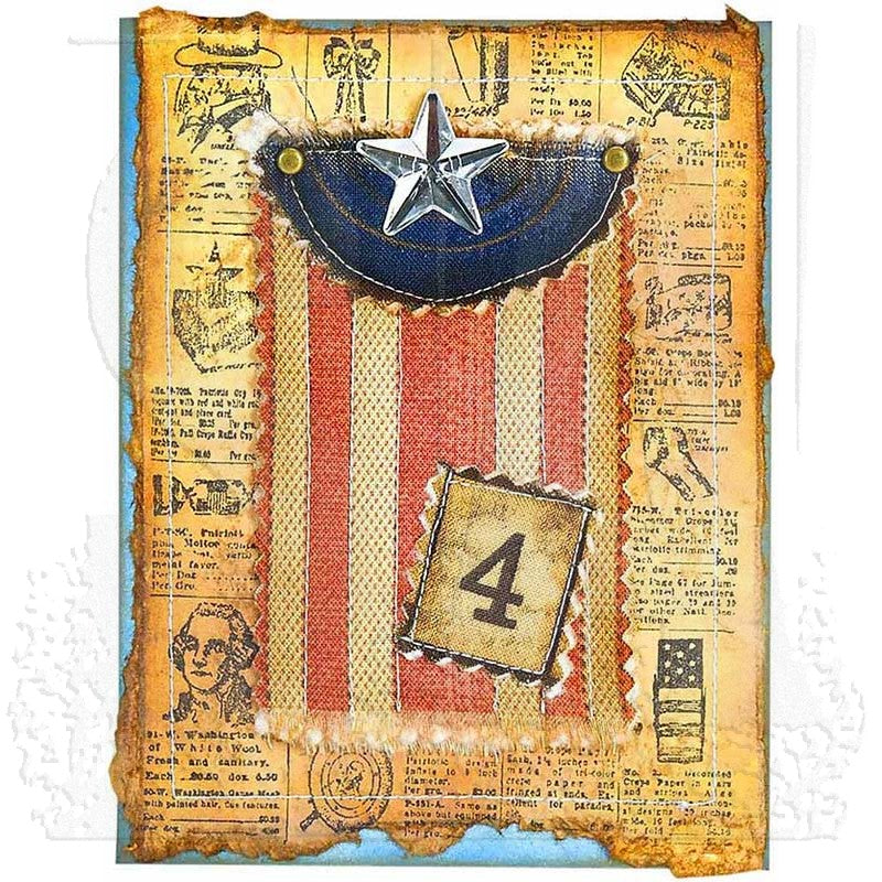 Tim Holtz Cling Rubber Stamps SEASONAL CATALOG 2 cms178 flag