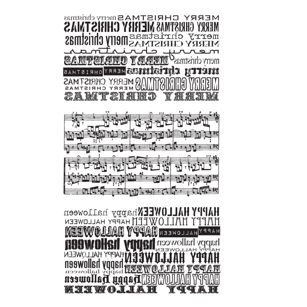 Tim Holtz Cling Rubber Stamps SEASONAL REFLECTIONS CMS112