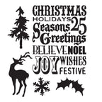 Tim Holtz Cling Rubber Stamps SEASON'S SILHOUETTES CMS117