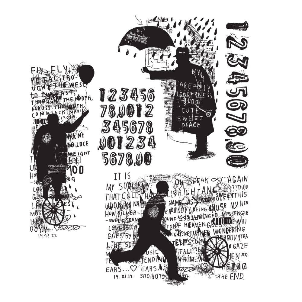 Tim Holtz Cling Rubber Stamps SIDESHOW CMS263