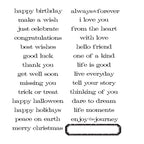 Tim Holtz Cling Rubber Stamps SIMPLE SAYINGS cms155