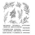 Tim Holtz Cling Rubber Stamps SKETCH GREENERY CMS429