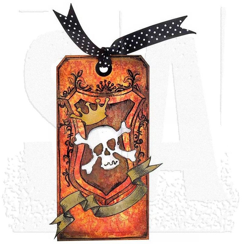 Tim Holtz Cling Rubber Stamps SKETCH cms131 tag