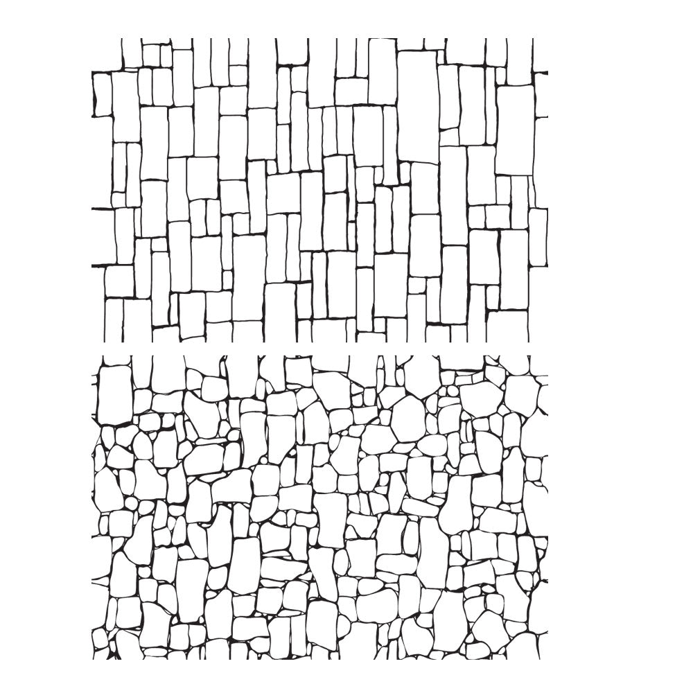 Tim Holtz Cling Rubber Stamps SLATE AND STONE CMS299