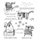 Tim Holtz Cling Rubber Stamps SNARKY CAT CHRISTMAS CMS416