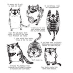 Tim Holtz Cling Rubber Stamps SNARKY CAT CMS392