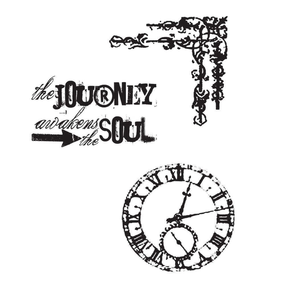 Tim Holtz Cling Rubber Stamps SOULFUL JOURNEY CMS029