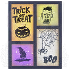 Tim Holtz Cling Rubber Stamps SPOOKY SCRIBBLES CMS349 trick or treat